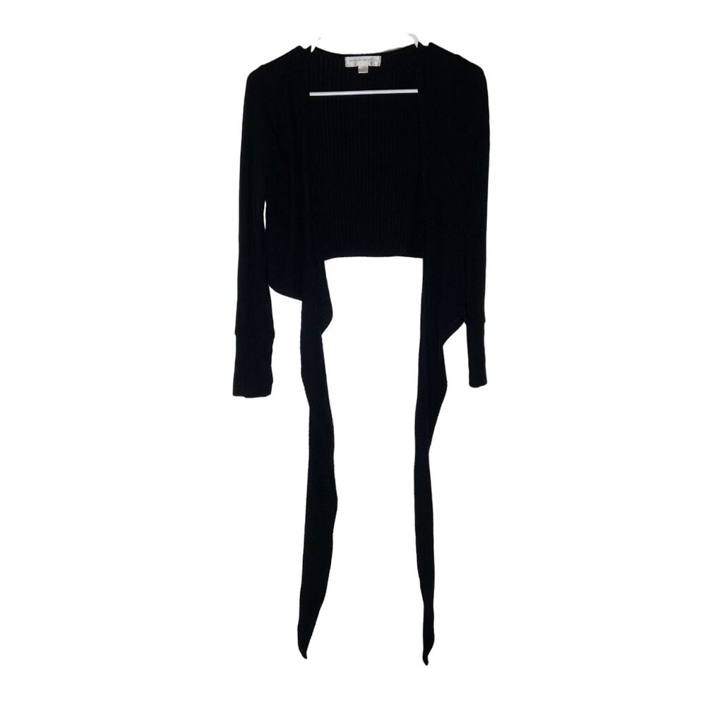 Spiritual Gangster Harmony Rib Wrap Sweater Women's Size Small in Black NWOT!